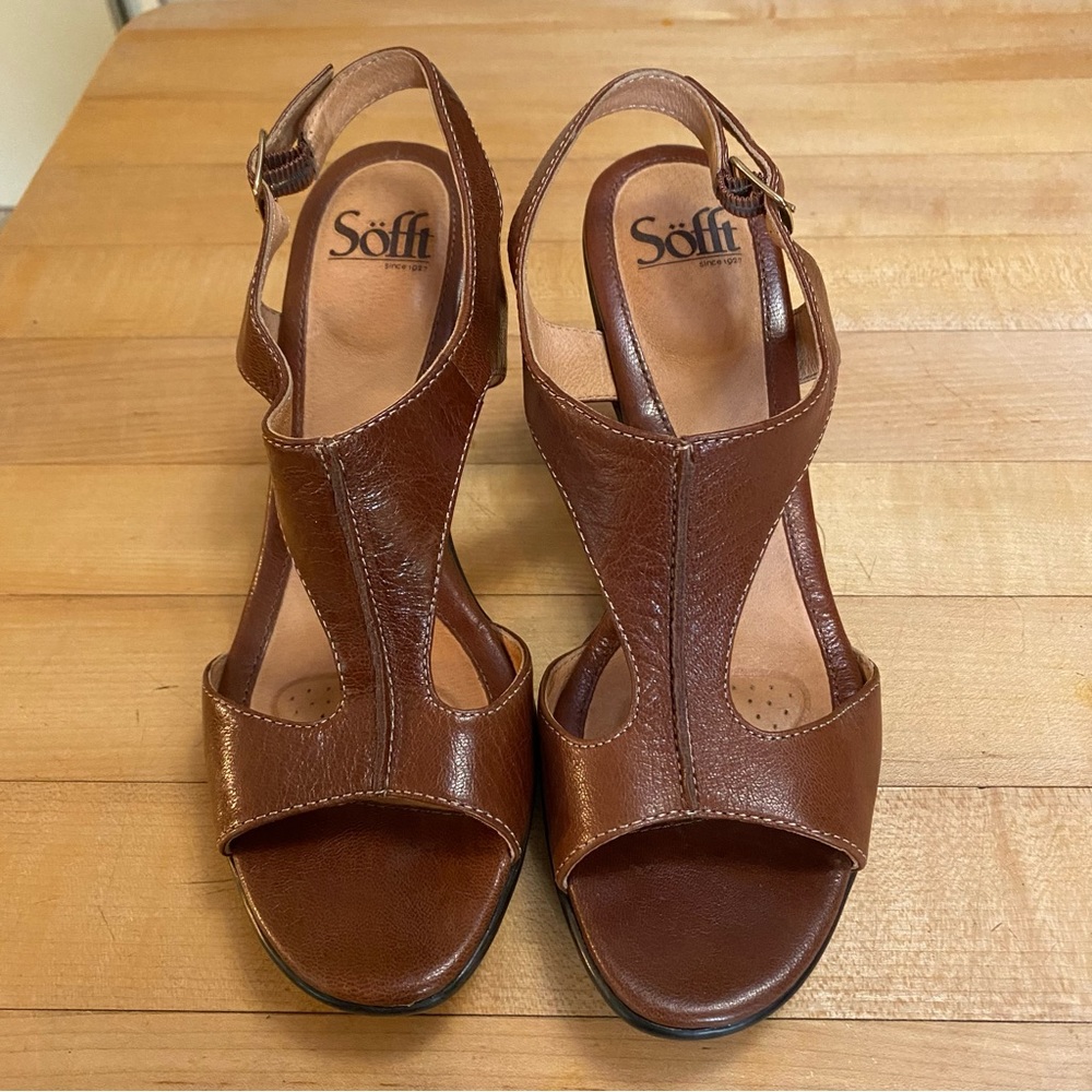 Dressy Leather Heeled Sandals
